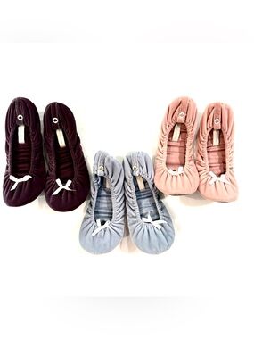 NWOT Victoria's Secret Velvet Ballet Flats Slippers